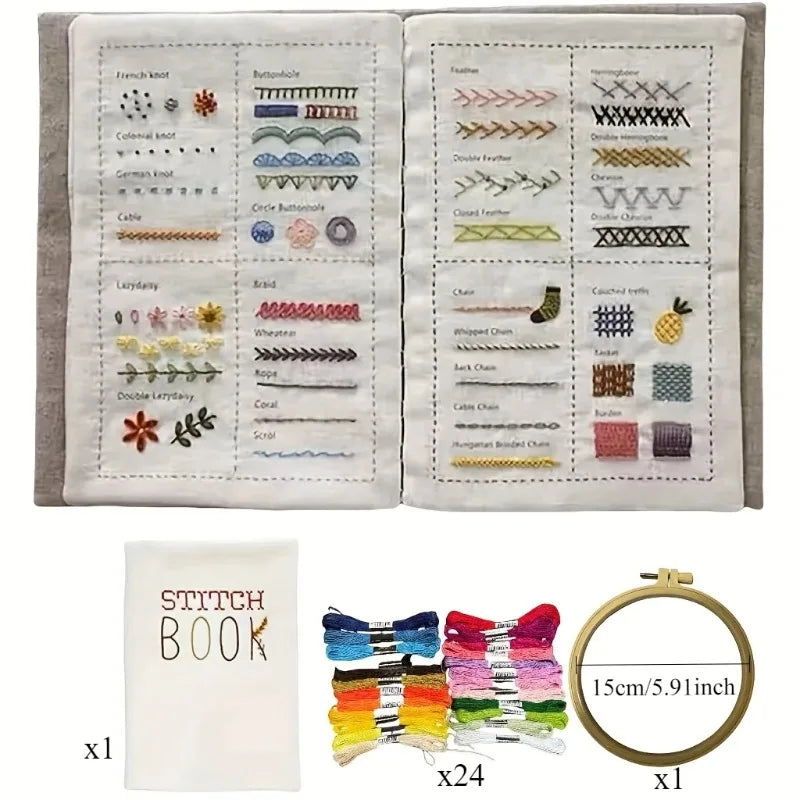 Embroidery Books Stitch DIY Sewing