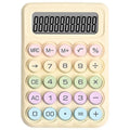 652F Mechanical Keypad Calculator Clear LCD Display Student Stationery Zpaxo Yellow CN