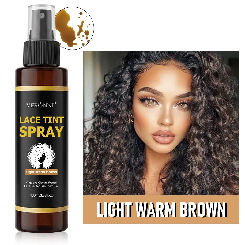 Glueless Lace Melting Spray Holding Wig Strong Hold Dyed Care Glue Zpaxo LIGHT WARM BROWN