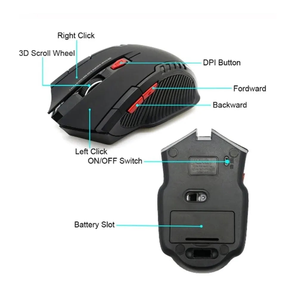 113 Wireless Mouse Portable Game Home Office Desktop Laptop Universal Zpaxo