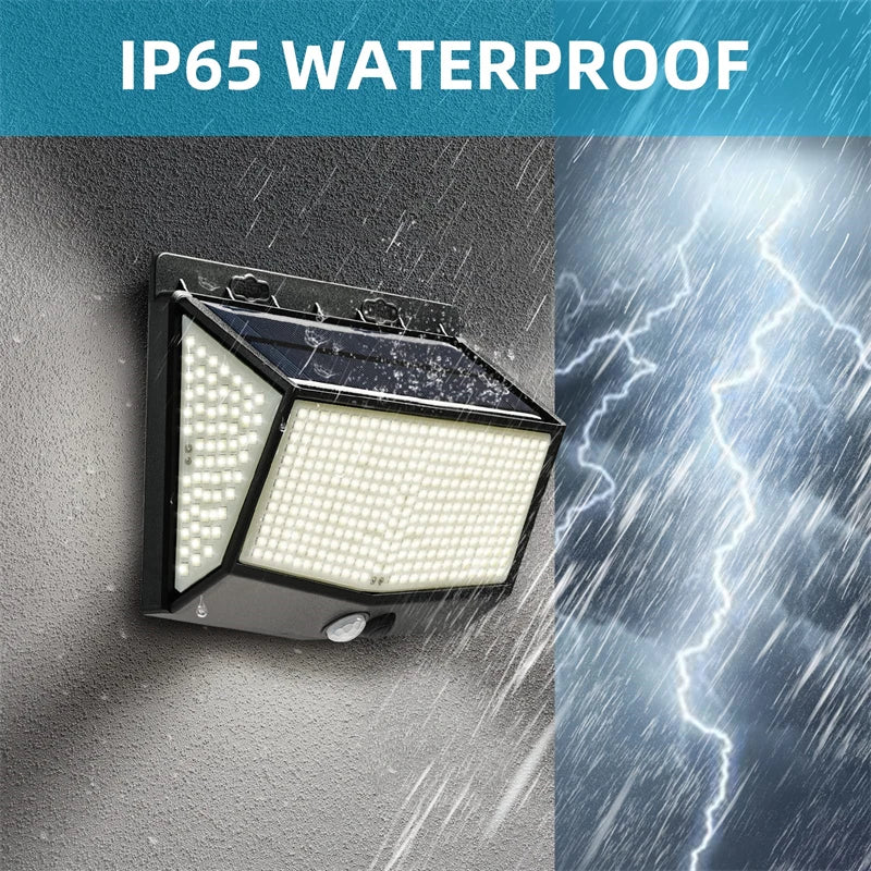 Solar Lights Motion Detection LED Lamp 3 Modes Lighting Waterproof Zpaxo