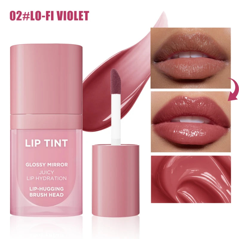 High Pigment Lip Gloss – Hydrating Plumping Glaze Lipstick Lip Gloss Zpaxo 02 L0-FI VIOLET