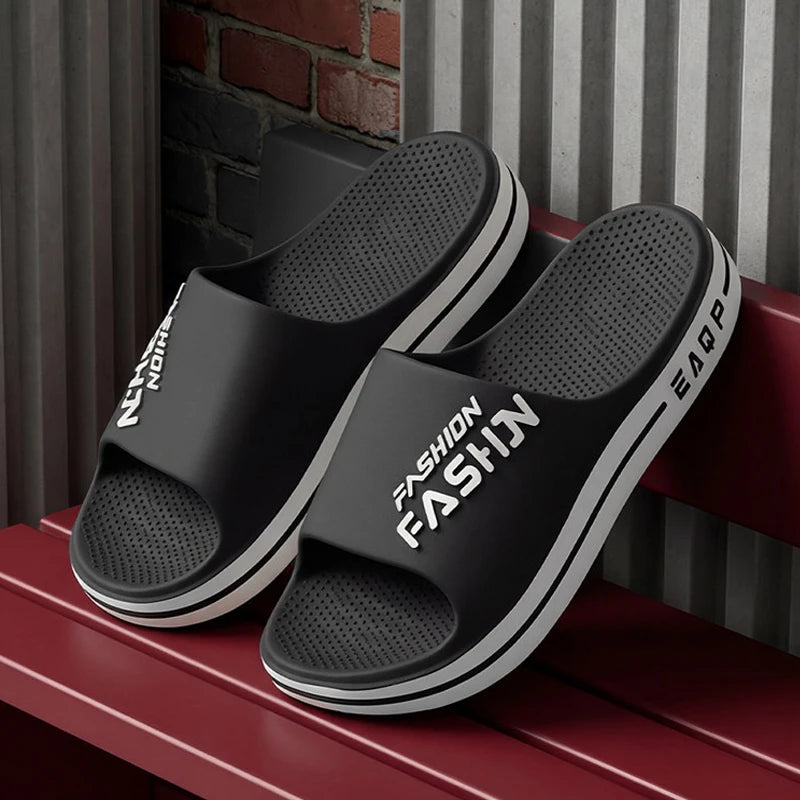 Men's Slippers Soft Thick Sole EVA Indoor Home Slides Non-slip