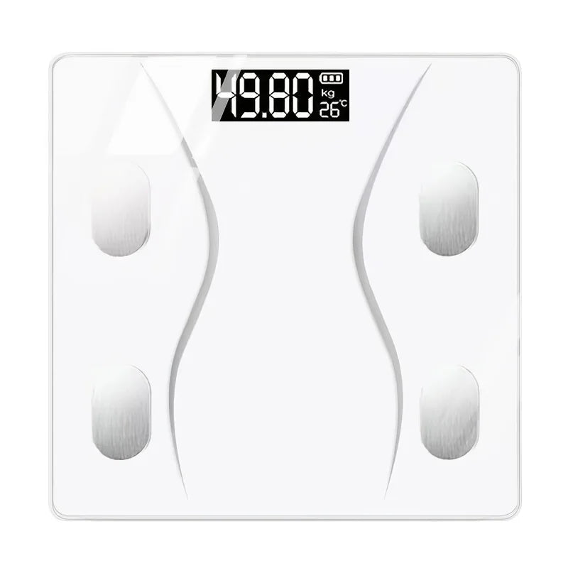 Electronic Bathroom Scale 396lb/180kg Digital LCD Display with Temperature Reading High Precision Wide Platform Home Use Zpaxo