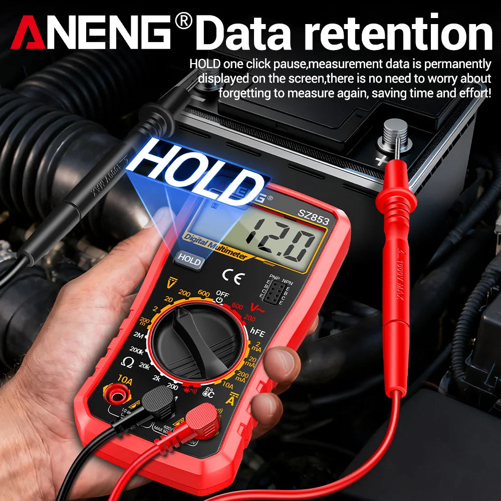 ANENG SZ853 Digital Multimeter 1999 Counts AC DC Voltage Current