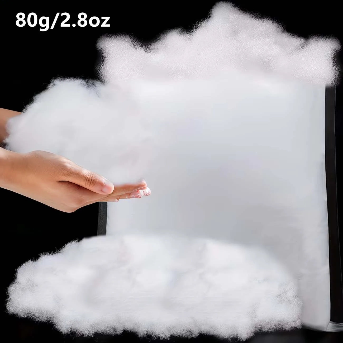 Polyester Fiberfill Stuffing-Polyfill for Pillow Stuffing, Stuffed Animals and DIY Crafts, Firm Support Filling Sewing Zpaxo 80g