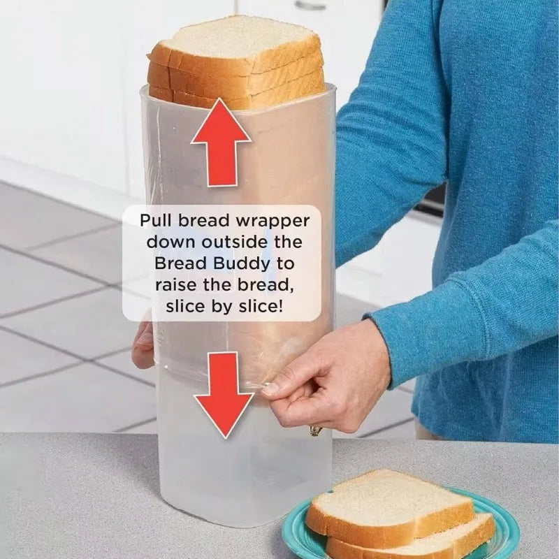 Airtight Clear Bread Box with Lid – Loaf & Sandwich Keeper Bread Storage Box Zpaxo