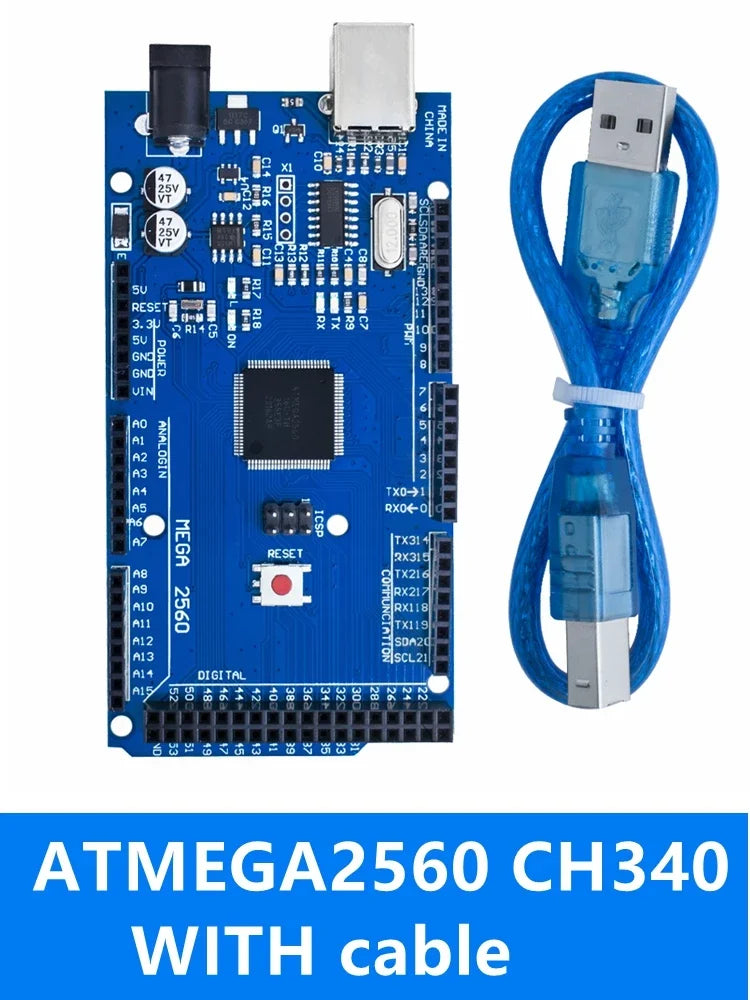 1PC Double-sided PCB Prototype Screw Terminal Shield Kit - Compatible with MEGA-2560 Series (ATMEGA16U2) Zpaxo mega2560 ch340 1set