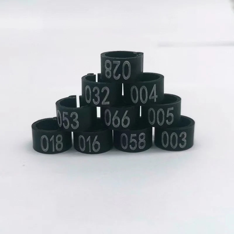 Bird Clip Ring ID Plastic Digital Markup Parrot Pigeons 10 Colors Zpaxo black