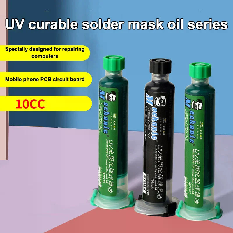 Prevent Corrosive Arcing 6 Colors Oil UV Photosensitive Solder Mask Ink BGA PCB Motherboard Paint Zpaxo