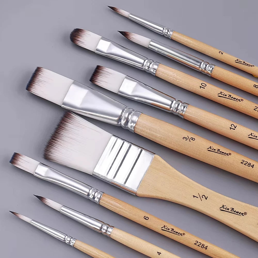 Paint Brushes Nylon Hair Brush Acrylic Painting Oil Watercolor Tools