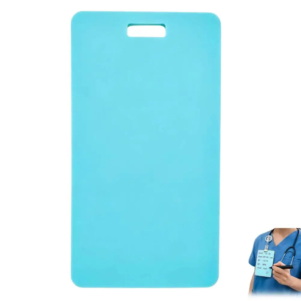 Reusable Erasable Nurse Badge Notepad Card with Pen Erasable Badge Notepad Zpaxo Blue 1