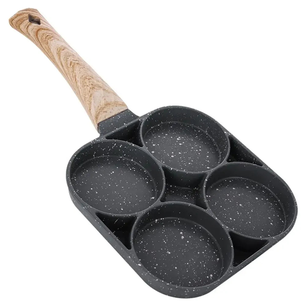4 Hole Thickened Nonstick Egg Omelette Grilled Steak Cooking Pan Hamburger Bread Breakfast Maker Induction Cookware Omelet Pan Zpaxo