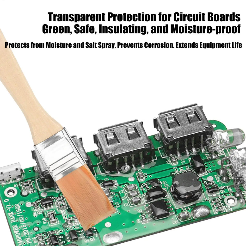 Electronic Waterproof Coating 100ML Protective Sealer Waterproof Quick-dry Clear Circuit Board Sealant with Brush for Insulating Zpaxo