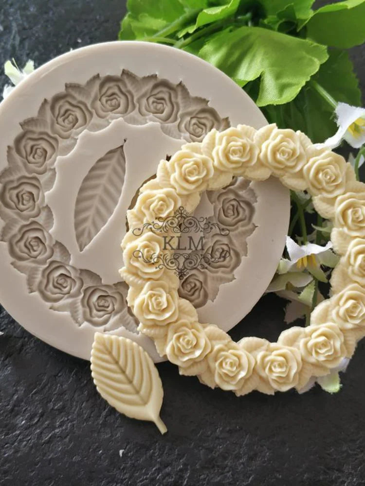 Leaf Silicone Mold Cake Decoration Accessories DIY Chocolate Zpaxo Pink