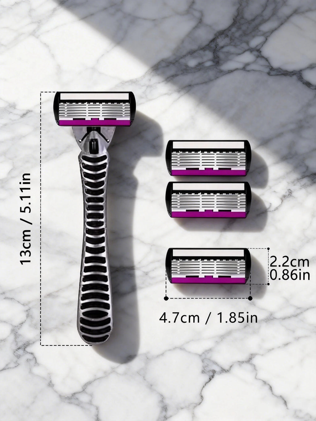 High Quality 6 Layer German Stainless Steel Safety Razor Blade Man Shaving Cartridges Compatible with Mach Shaver Zpaxo