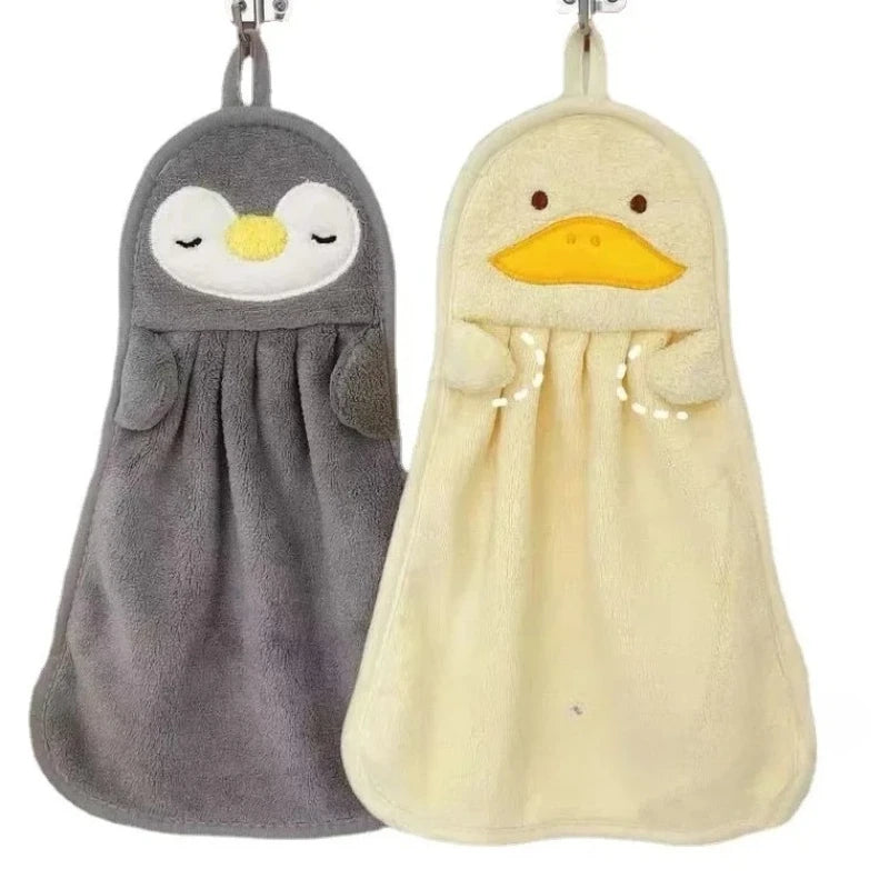 Cartoon Penguin Duck Hand Towel Washcloth Cute Small Towels Strong