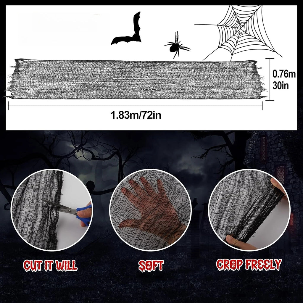 Creepy Halloween Gauze Decorative Fabric Haunted Porch Outdoor Spooky