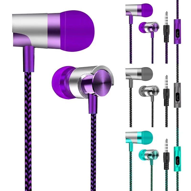 3.5mm Wired Headset Noise Canceling In-ear Earphones 9D HIFI Stereo In Ear Sports Music Headphone With HD Mic For Xiaomi Huawei Zpaxo