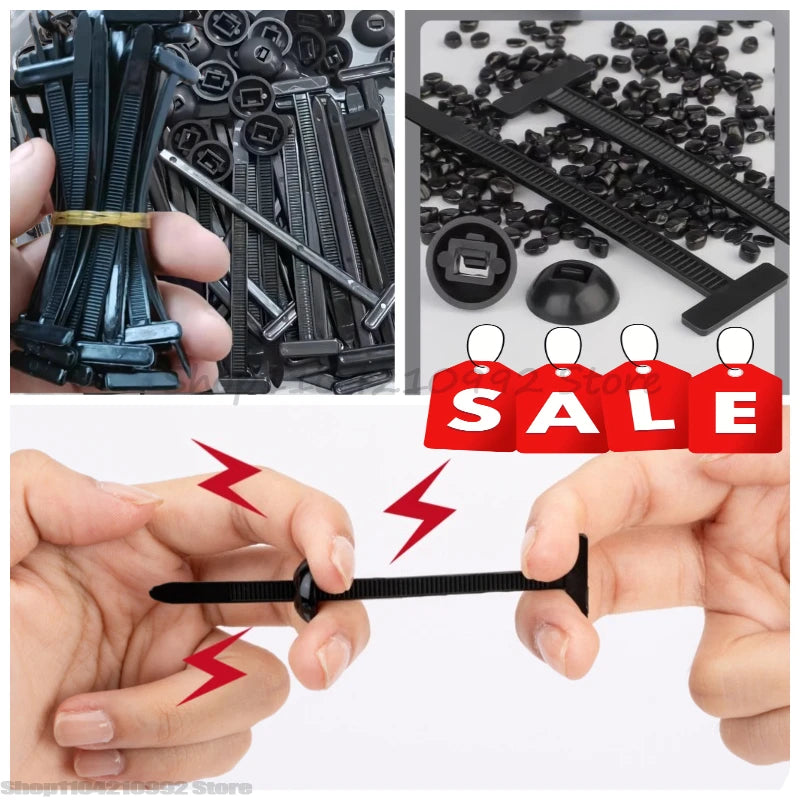 Universal Nylon Cable Tie Buckle Auto Fastener Screw Replacement Clip Car Fender Trunk Engine Guard Panel Wire Management Secure Zpaxo