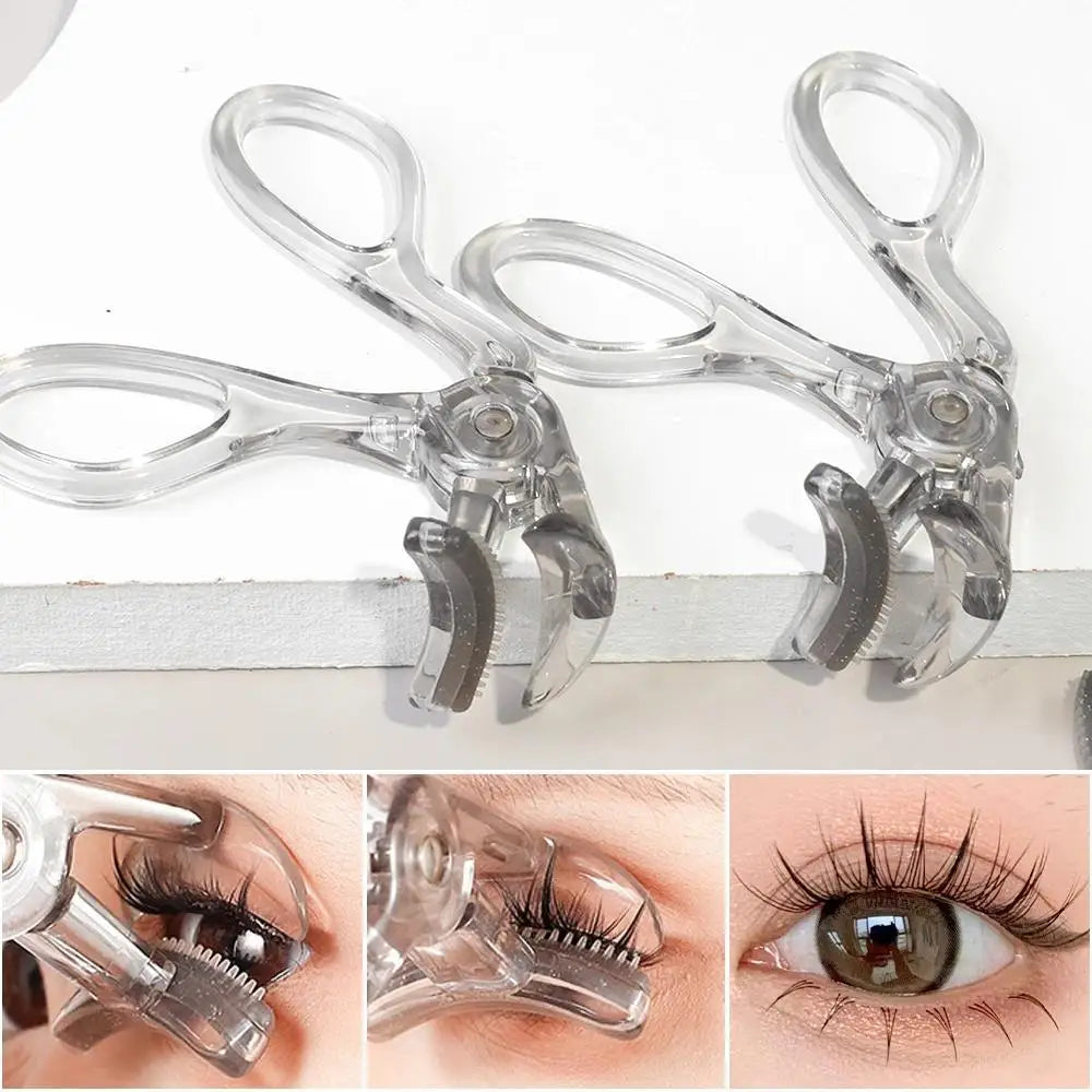 Dual-Type Eyelash Curler with Comb – Wide & Partial Clip