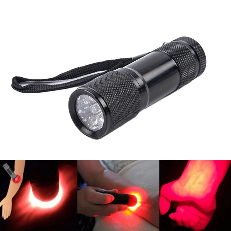 Practical Red LED Flashlight Infrared Vein Imaging 625nm Light 9 Zpaxo one size
