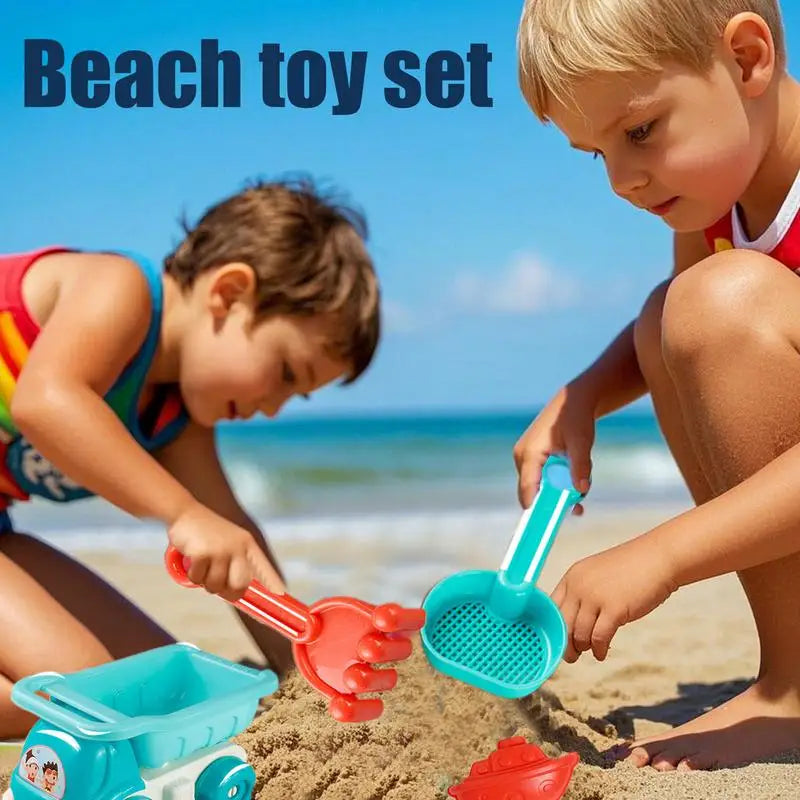 Kids Beach Toys 29 Pieces Sand Castle Building Kit Storage Bag Portable Bucket Rake Watering Can Sifters Shovels For Travel Zpaxo
