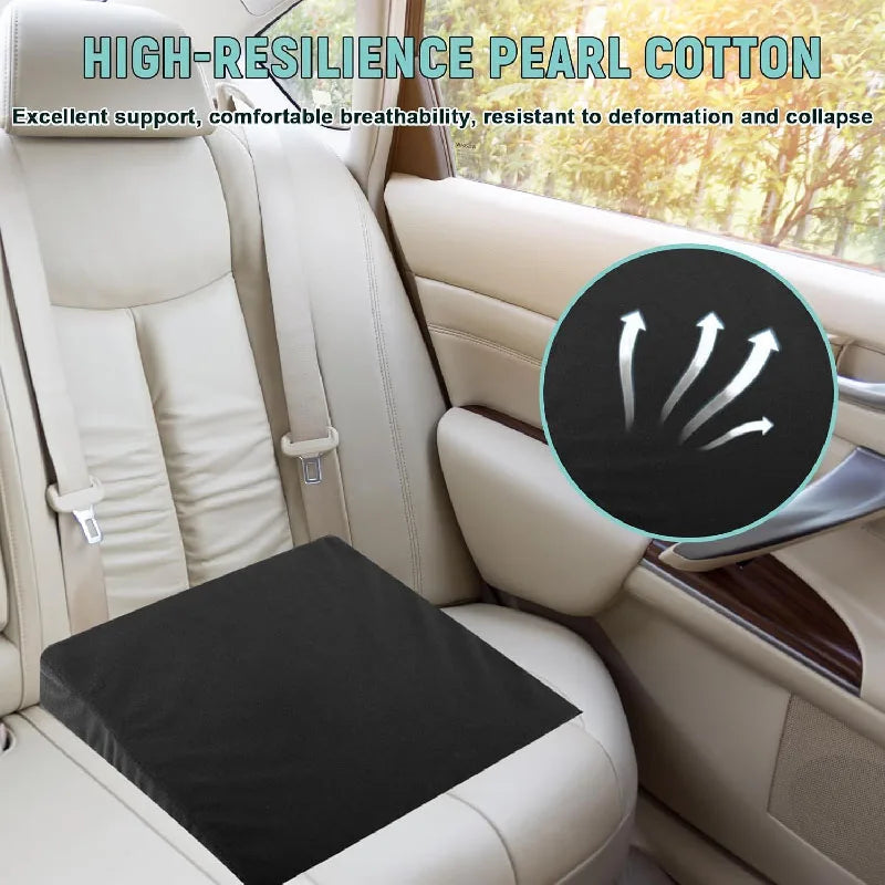Car Rear Seat Wedge Support Pad Leveling Memory Foam Fatigue Relief