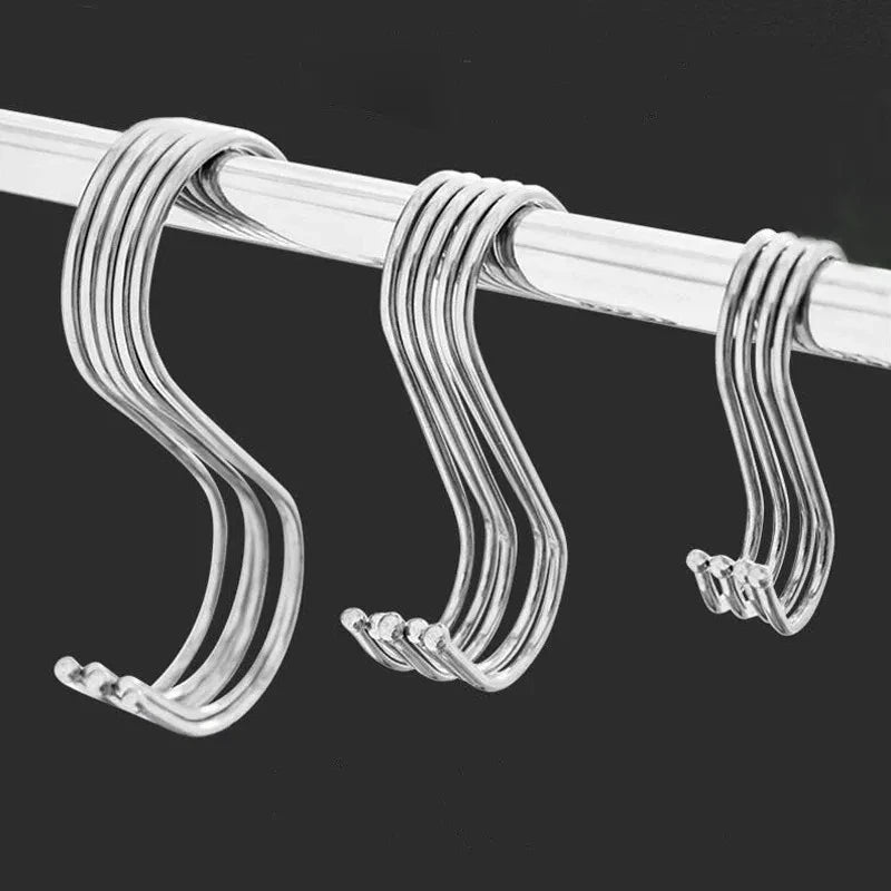 Stainless Steel S-Hooks Multi-Pack | Kitchen Bath & Home Storage