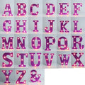 Purple Glitter LED Letter Light Battery Powered Decorative Night Lamp Zpaxo Purple I