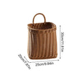 Wall Basket Decor Woven Rattan Hanging Storage Organizer Farmhouse