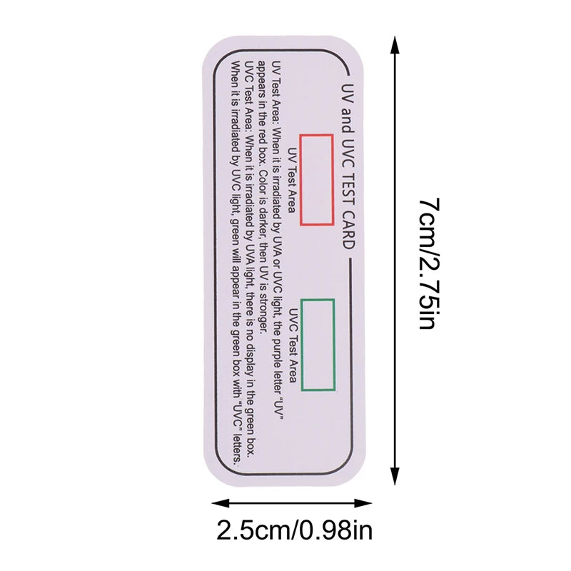 ▶10PCS Light Test Cards UVA UVC Test Cards Light Wavelength Indicator Cards Zpaxo 10PCS