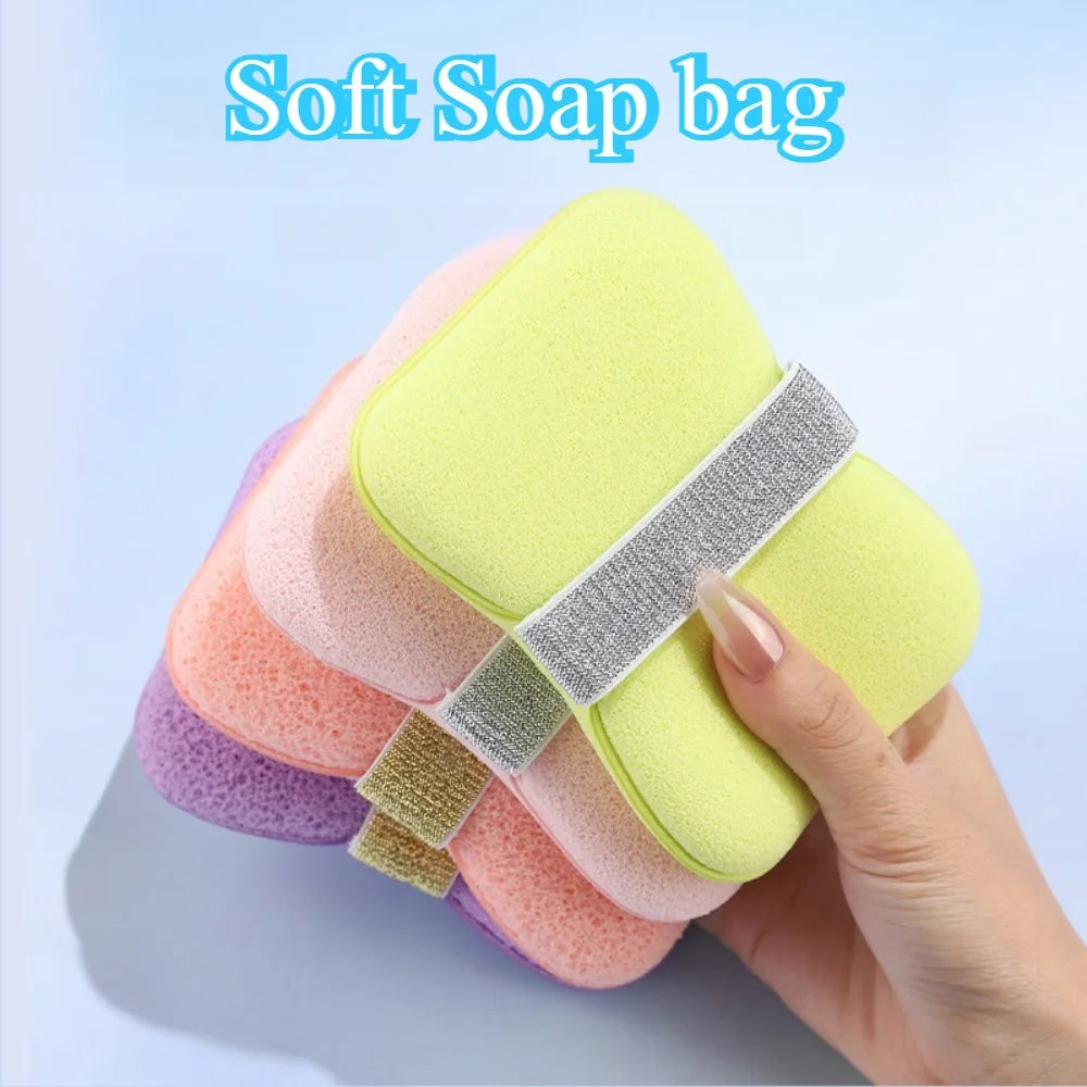 Soap Saver Foaming Mesh Bag – Exfoliating Body Scrubber Sponge Bath Scrubber Sponge Zpaxo