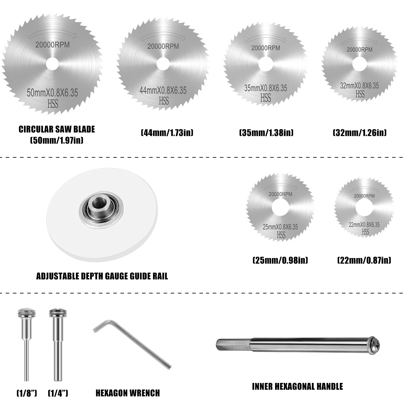 22-50 mm Circular Saw Blade Set & Pipe Cutting Positioner ABS Pipe Cutting Disc High Speed Steel Inside Plumbing Repairing Tools Zpaxo C 10PCS Set