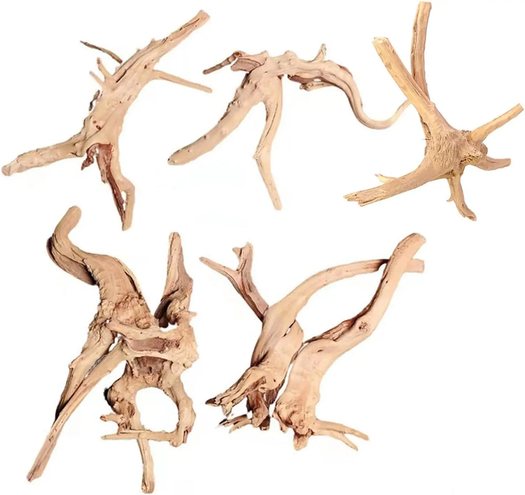 3PCS 10-15CM Driftwood Cuckoo Roots Dead-wood Tree Trunk Landscape Creative Reptile Cylinder Fish Tank Ornament Aquarium Decor Zpaxo