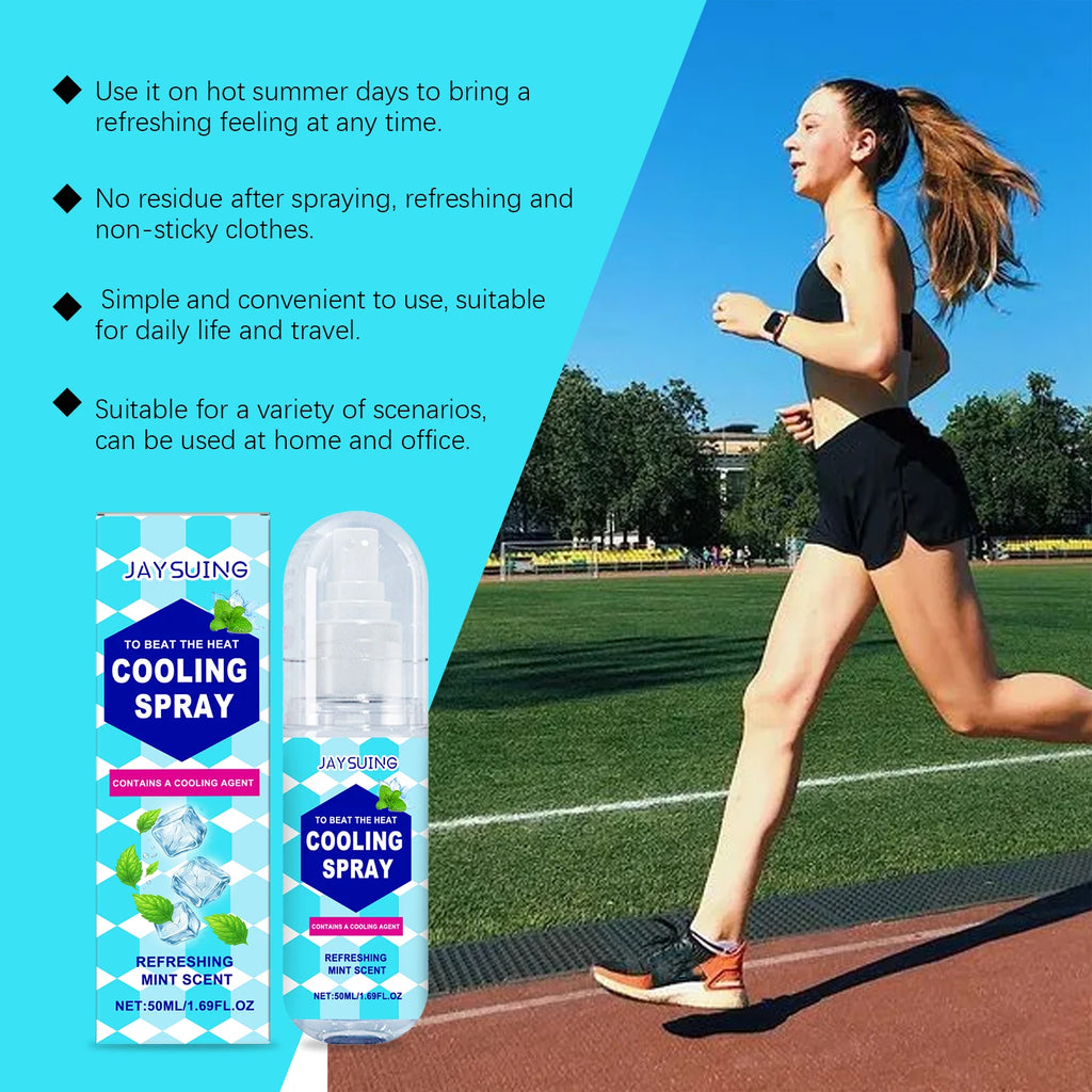 Jaysuing Cooling Spray Summer Body Cooling Spray Portable Ice Feeling Clothing Training Relief Summer Quickly Cooling Spray Zpaxo