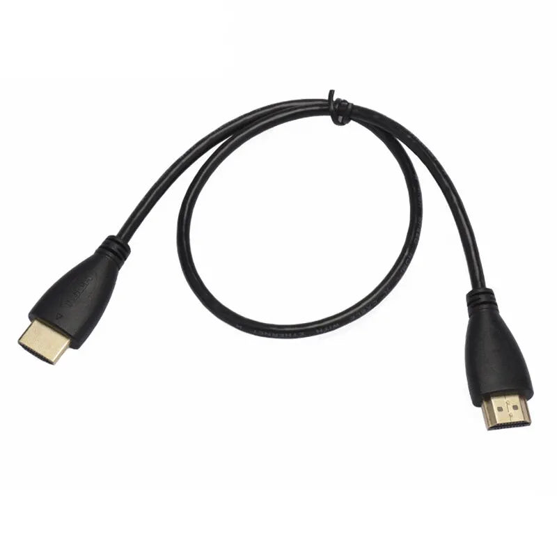Slim HDTV Cable OD4 Black PVC Ultra Soft Thin Cord Wire Supports Zpaxo black 10m
