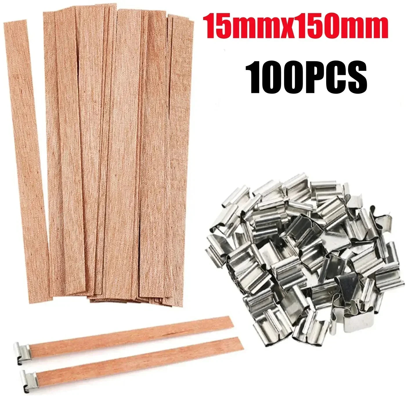 Handmade Soy Wax Candles Wooden Wicks DIY Aromatic Single Wick Design