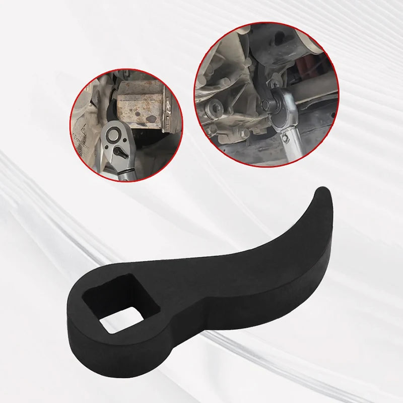 Adjustable Angle Bull Horn Pry Bar Adapter Head for 1/2 3/8 Ratchet Open-End Wrench Half Shaft Drive Disassembly Tool Zpaxo