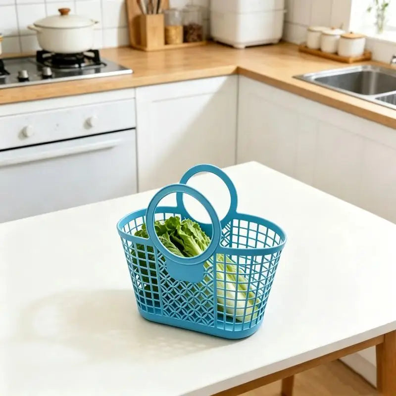 MShower Basket Handles Portable Large Capacity Drainage Box Household Zpaxo A2