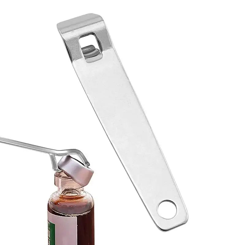 Mini Bottle Opener Multifunctional Mini Bottle Cap Remover Mini Bottle Cap Opening Tool Stainless Steel Beer Bottle Can Jar Lid Zpaxo