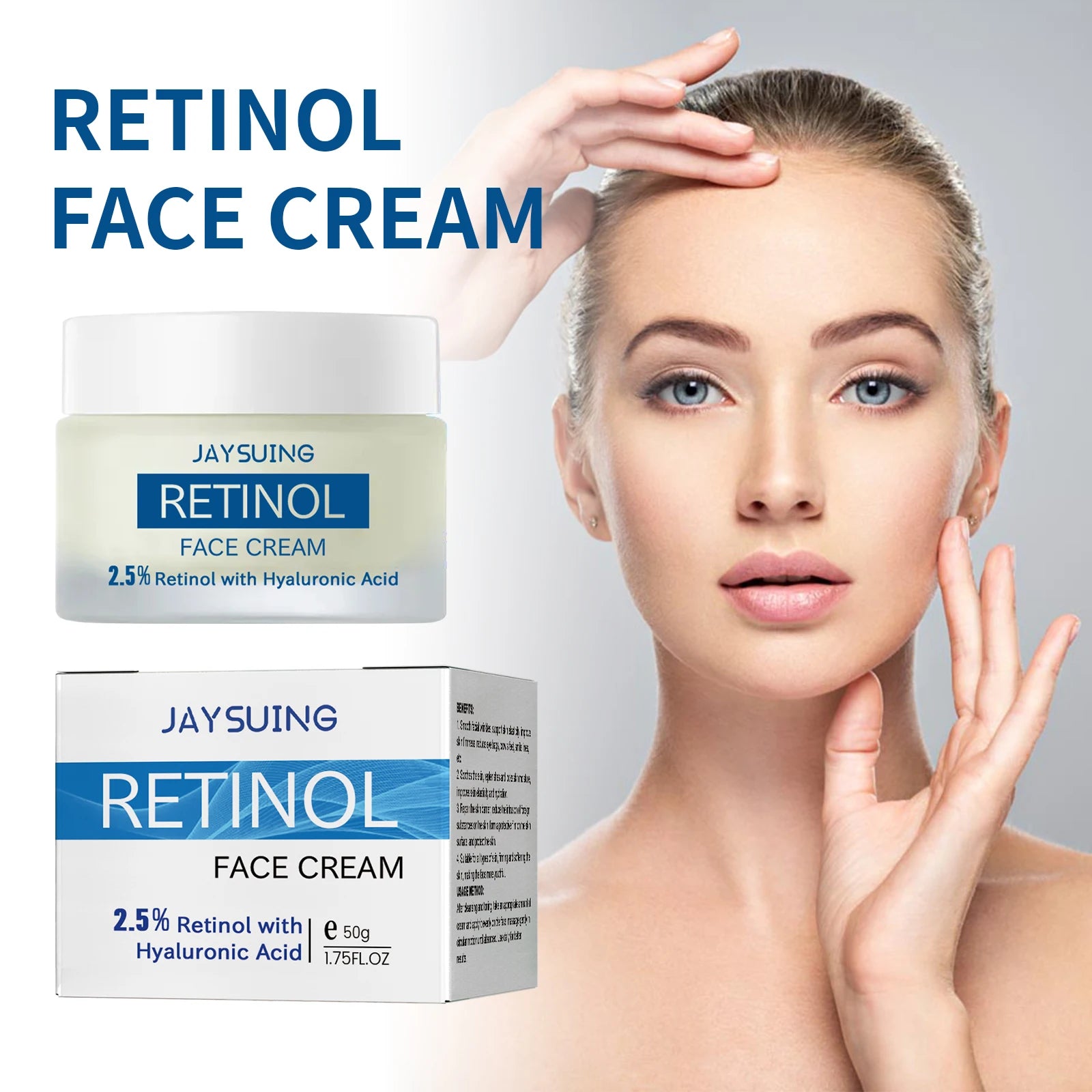 Jaysuing Retinol Firming Face Cream – Anti-Aging 50g Retinol Face Cream Zpaxo