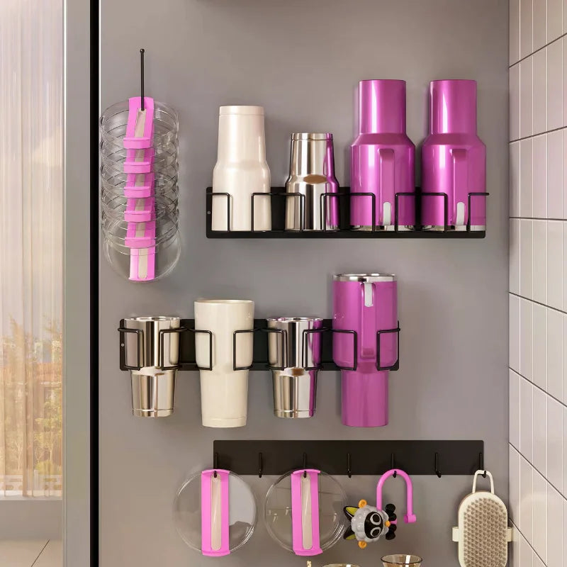 Rust-proof Storage Rack Sturdy Magnetic Cup Caddy Water Bottle Holder Zpaxo