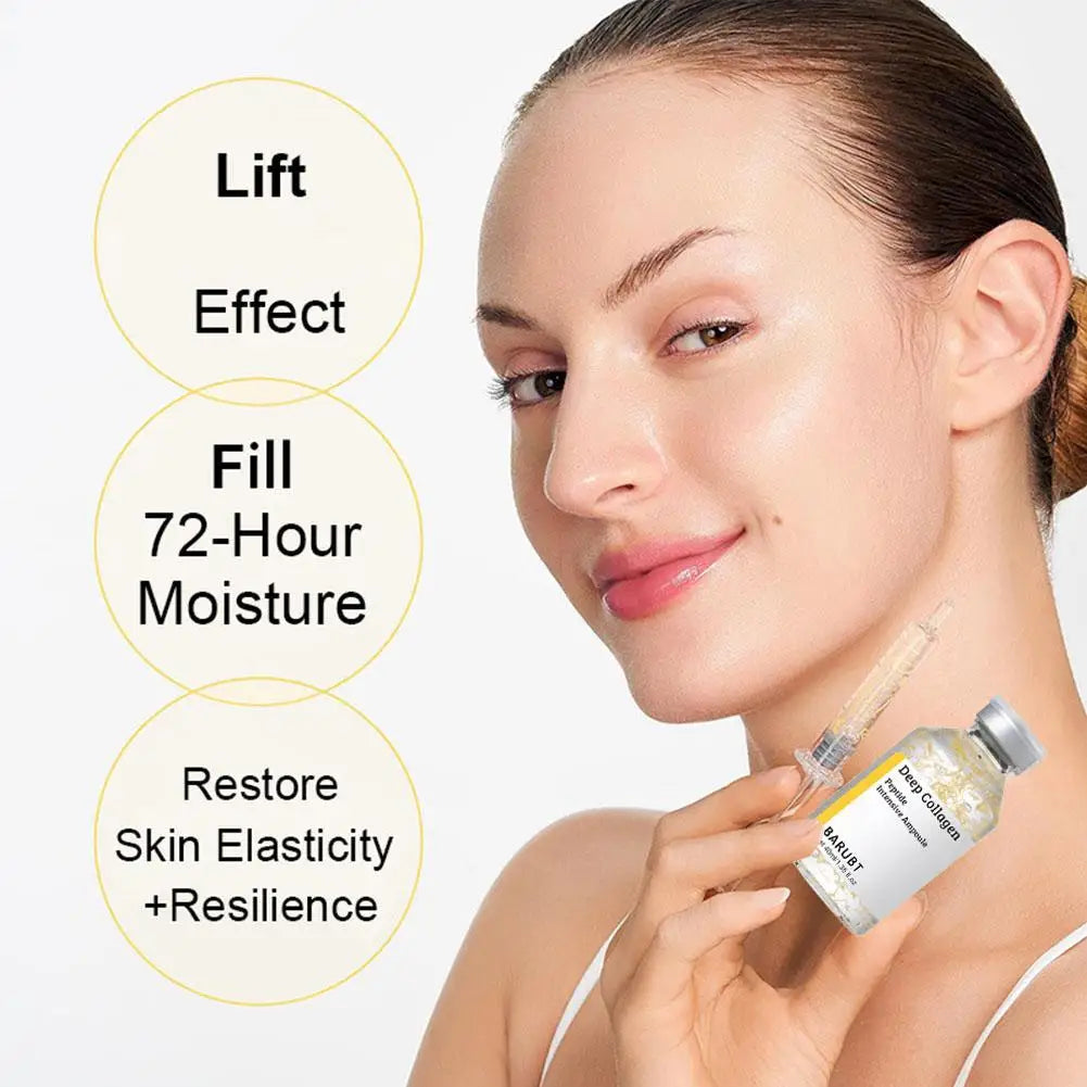 Silk Collagen Essence Serum Deep Peptide Intensive Revitalizing Face Cream Anti-Wrinkle Firming Lifting Korean Skin Care 40ml Zpaxo