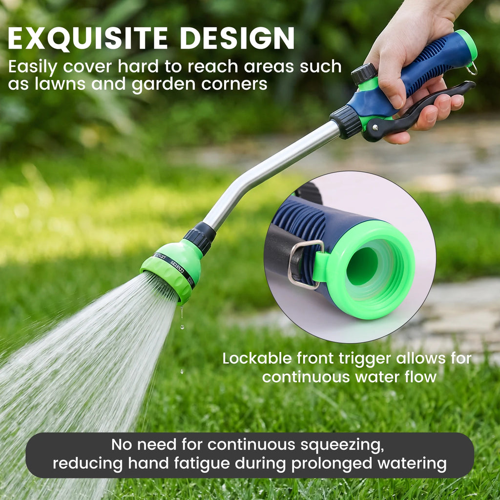 Watering Wand Garden Hose Spray Nozzle 8 Pattern Long Wand Sprayer High Pressure Flow Control Watering Gun for Yard Patio Cleani Zpaxo