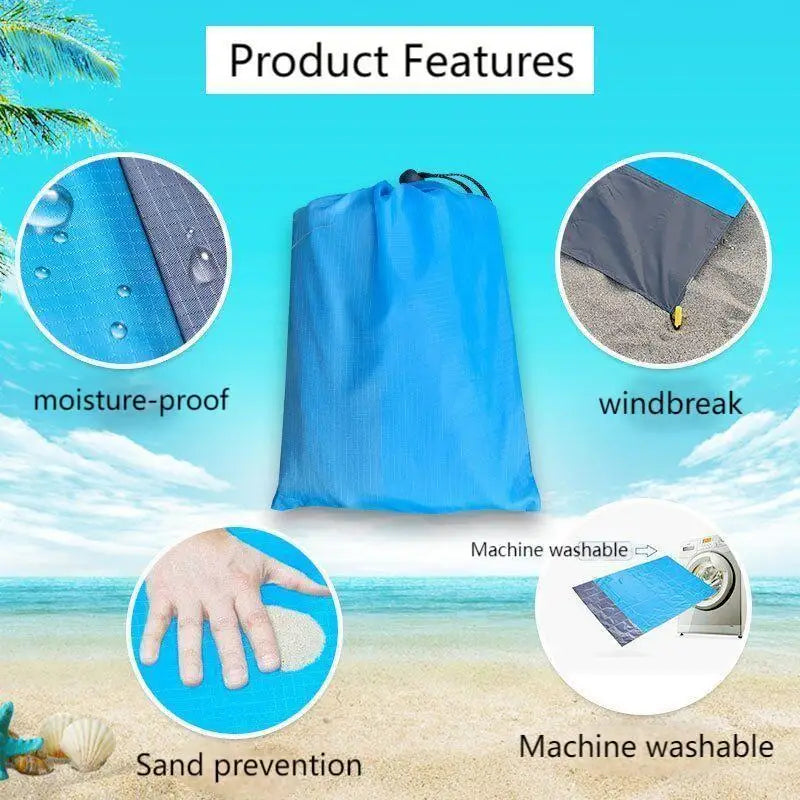 Camping Mat 4 Foldable Corner Stakes Suitable Outdoor Travel Vacation Zpaxo
