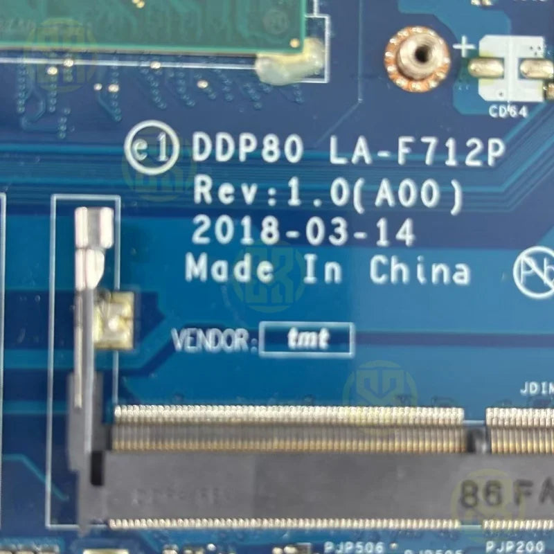 LA-F712P Dell 3530 Laptop Motherboard 0V3DD4 I5-8400H P600 OK