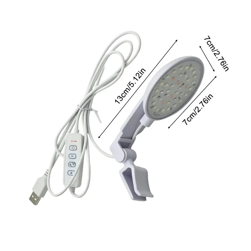 Aquarium Led Light Waterproof Clamp-on Anti-glare Lamp Adjustable Zpaxo White B China Mainland