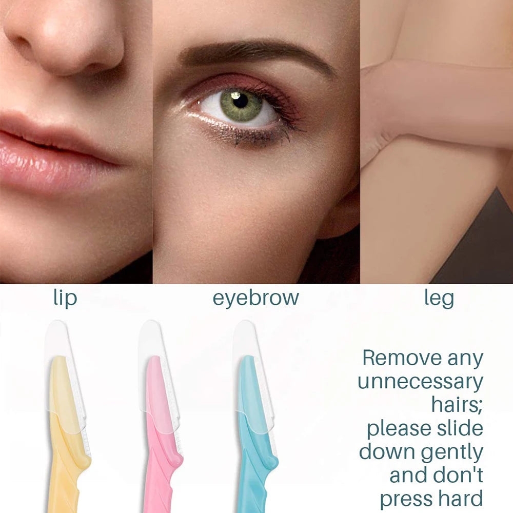 3/6/12Pcs Eyebrow Razor Multipurpose Facial Trimmer Hair Remover Eyebrow Shaper for Women and Men Zpaxo