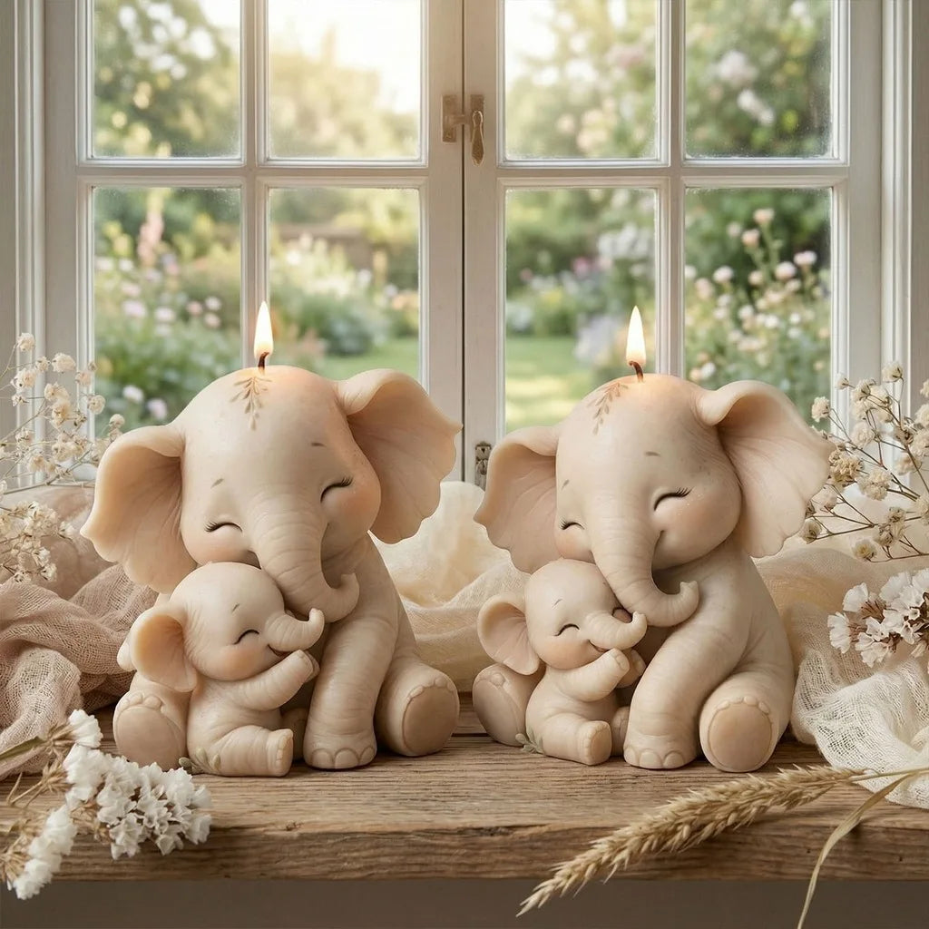 3D Elephant Silicone Mold – Candle, Resin & Epoxy Crafts